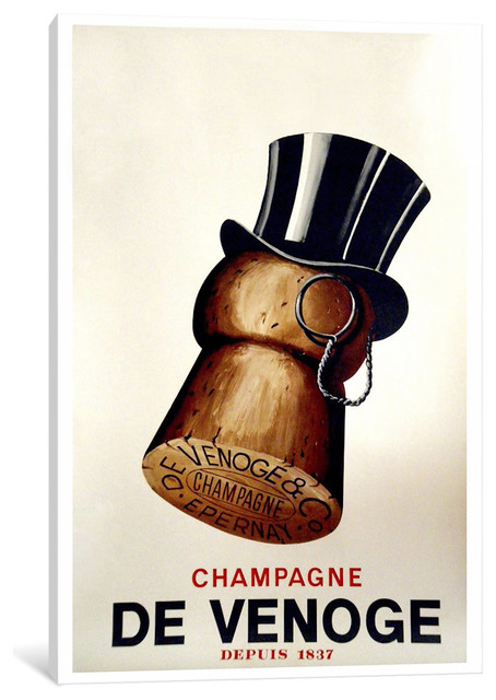"Champagne Cork" by Vintage Apple Collection, Canvas Print, 18x12"