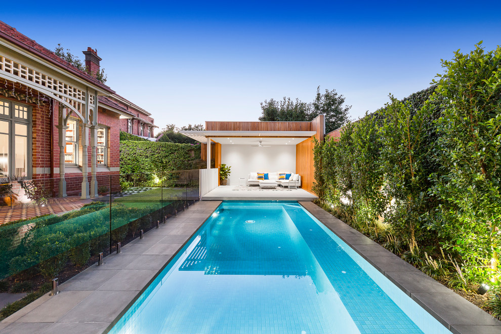 This is an example of a contemporary rectangular pool in Melbourne.