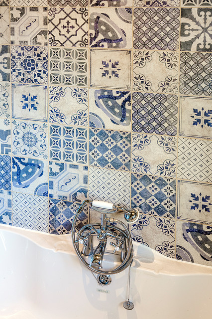Barn Conversion Tiling rustic-bathroom