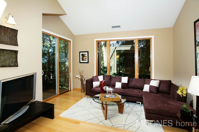 Modern home in Mill Valley Redwood Forest minimalistisch-wohnbereich