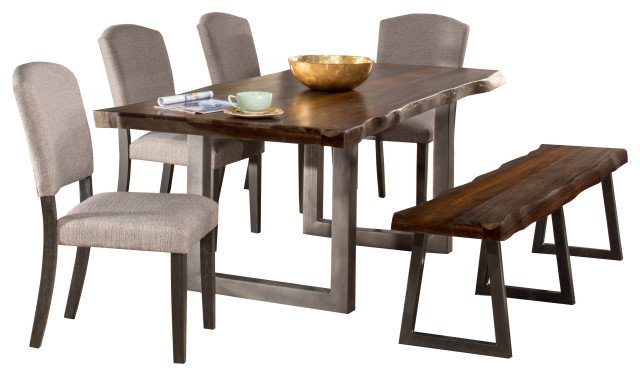 Hillsdale Emerson 6-Piece Rectangle Dining Set With One Bench and Four Chairs