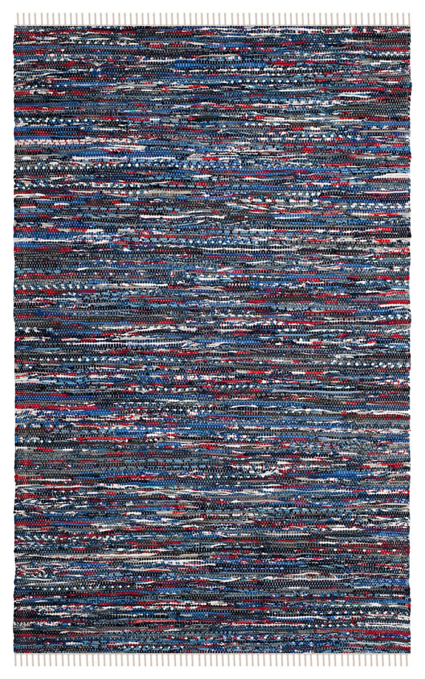 Safavieh Rag Rug Rar128B Rug, Blue/Multi, 8'0"x10'0" Contemporary Area Rugs by BuyAreaRugs