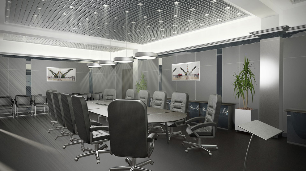 Проект интерьеров современного военного офиса