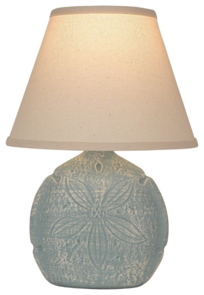 Weathered Atlantic Gray Sand Dollar Table Lamp Beach Style Table