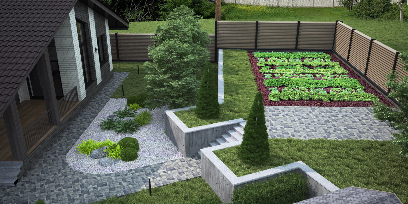 Дизайн проект благоустройства участка