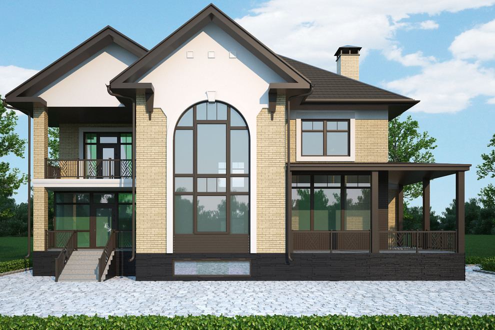 Проект фасада жилого дома в КП Лесной пейзаж. г. Москва