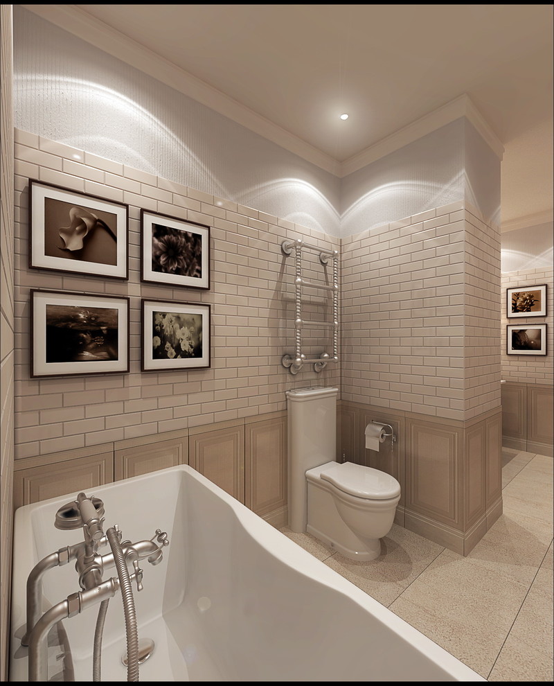 Townhouse. Moscow. New classic with rustic features