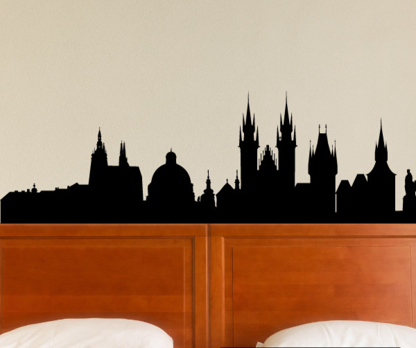 Praha Czech Republic Skyline Vinyl Wall Decal or Car Sticker SS110EY