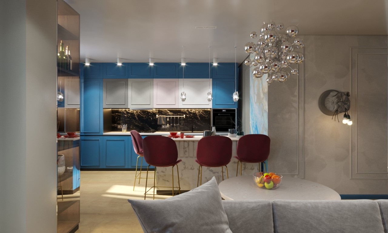 Квартира в насыщенных тонах