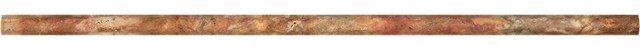 Scabos Travertine Pencil Liner, 0.5 X 12 Honed