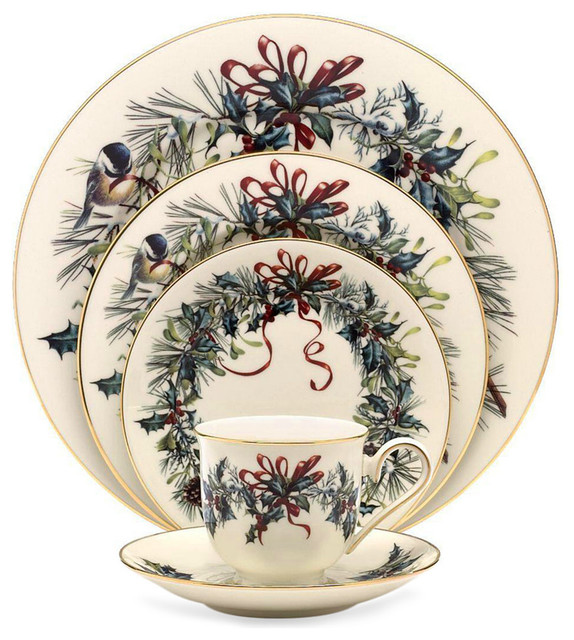 Lenox Winter Greetings 5-Piece China Setting, Set of 12