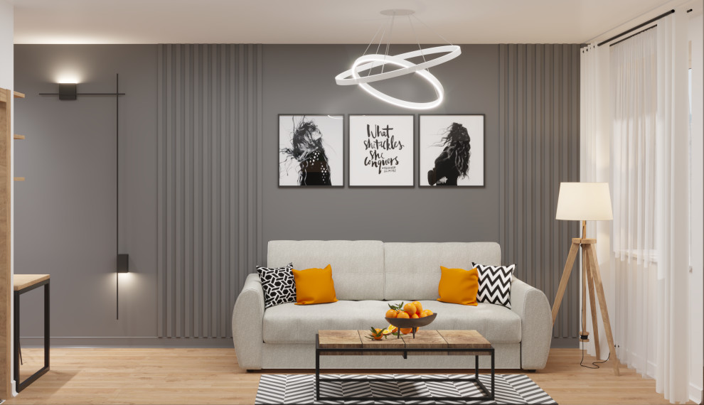 Яркая однокомнатная квартира