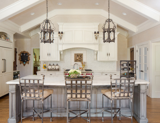 Kitchen Remodel Raised Ceiling And Addition Mediterranean