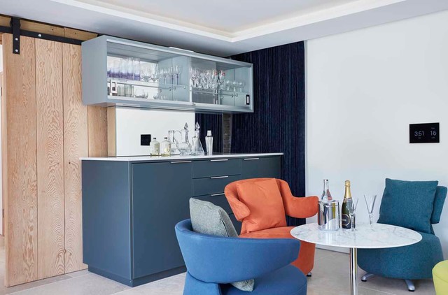 Coastal Barn Conversion contemporary-home-bar