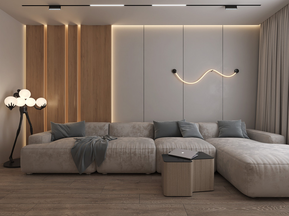 Геометрия комфорта. Квартира в современном стиле: 3-комнатная квартира 86 м2