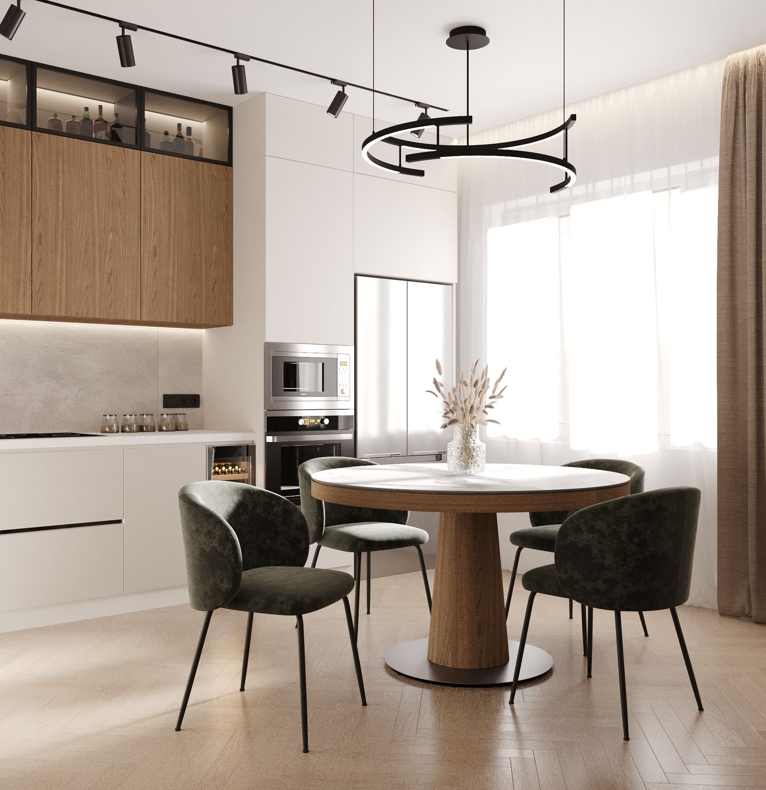 Кухня-гостиная в ЖК Александровский