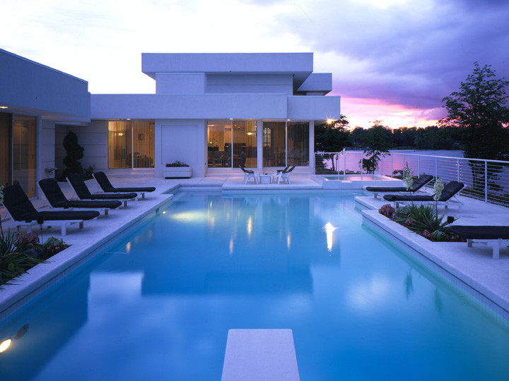 Contemporary pool in Detroit.