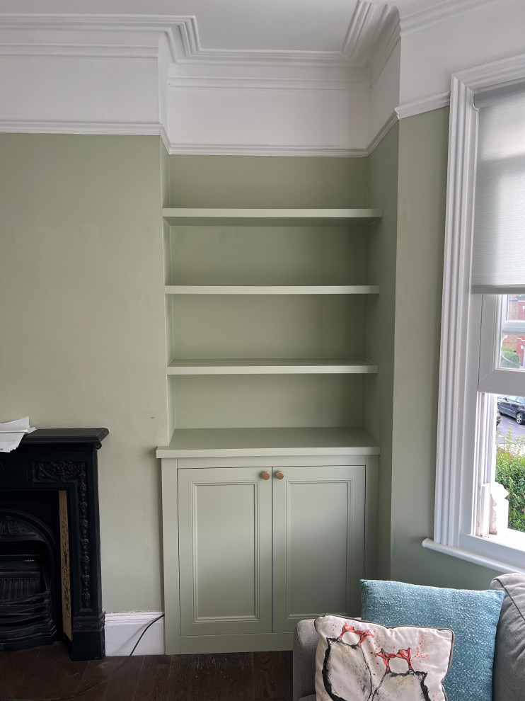 Alcove Chimney Sides Units and Loft Slopped Built In Unit