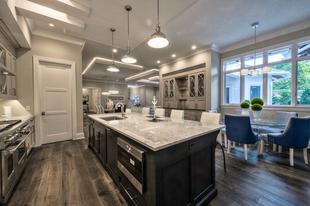 Inspiration for a transitional kitchen remodel in Miami