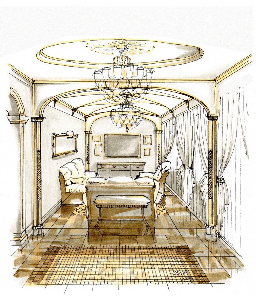 Эскиз комнаты отдыха