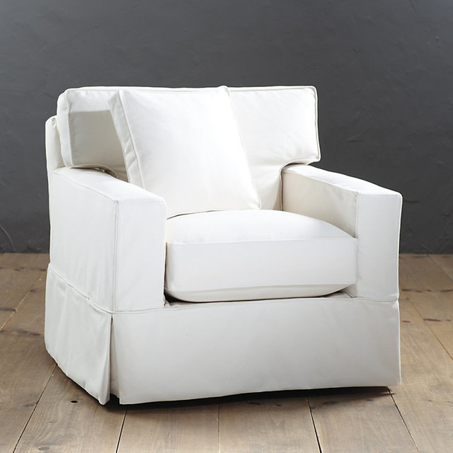 Graham Swivel Chair Slipcover and Frame - Traditional ...