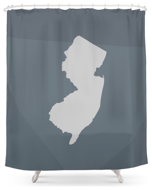 New Jersey State Shower Curtain Contemporary Shower Curtains