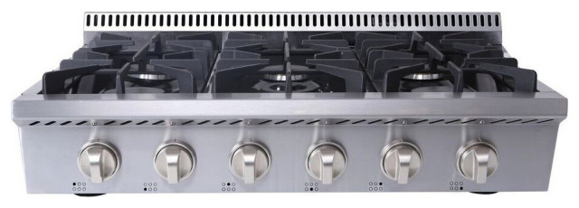Thor Kitchen 36" Pro Style Gas Range Top in Stainless Steel