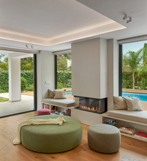 Mediterranean Green Living Room Ideas