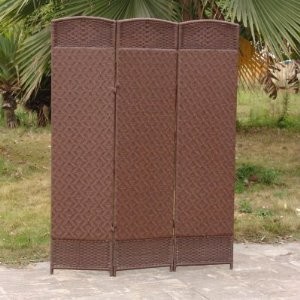 Margate Resin Room Divider 3 Panel, Cappuccino