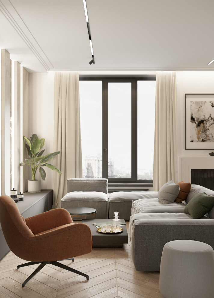 Современная кухня-гостиная