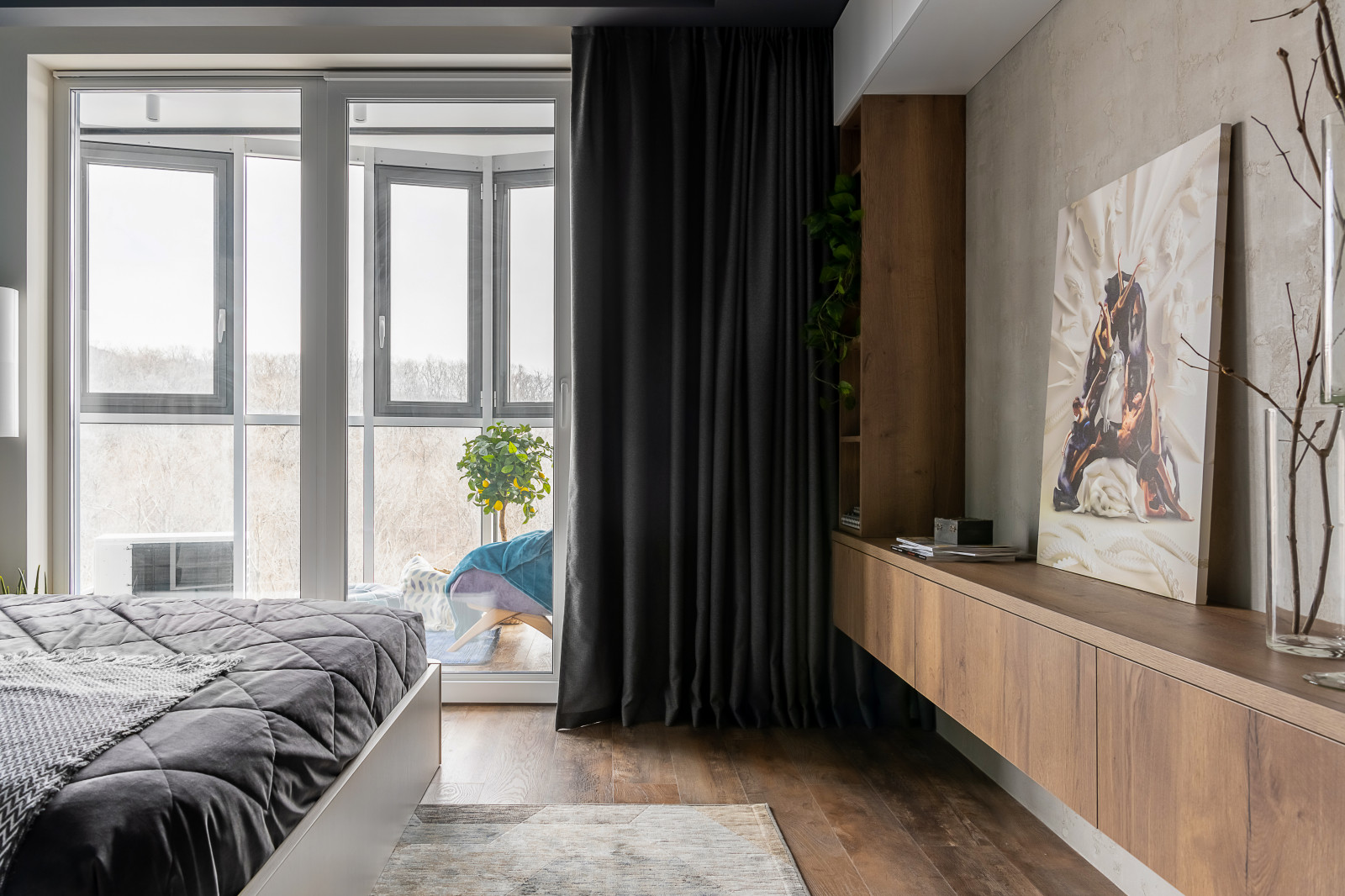 Реализованный дизайн проект квартиры ЖК "Академический"