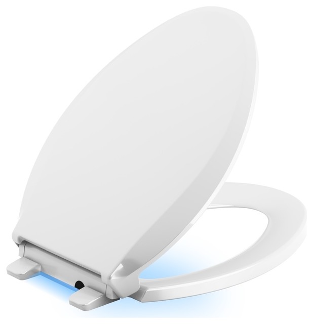 Kohler Cachet Plastic Elongated Toilet Seat, White Toilet Seats by