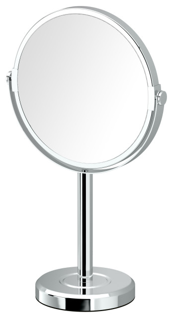 Latitude II Table Vanity Mirror, Chrome