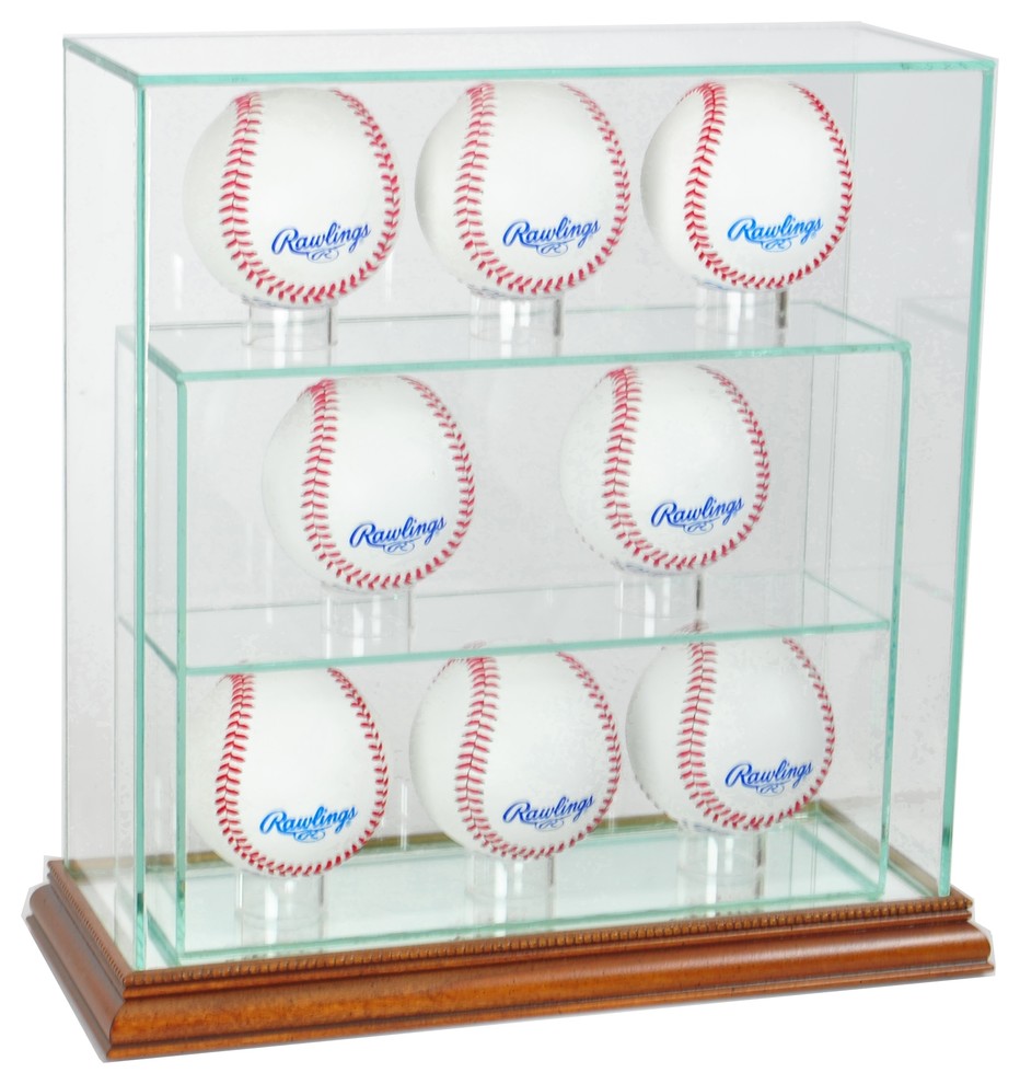 8 Upright Glass Display Case Traditional Sports And Game Room