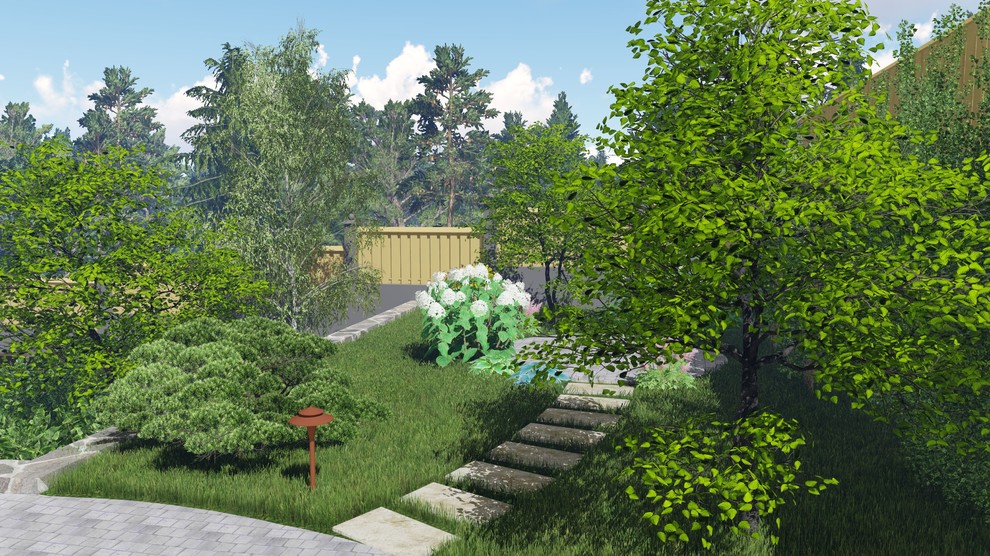 Сад со сложным рельефом
