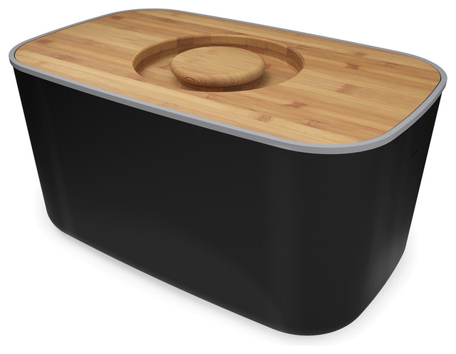 Joseph Joseph - Steel Bread Bin, schwarz
