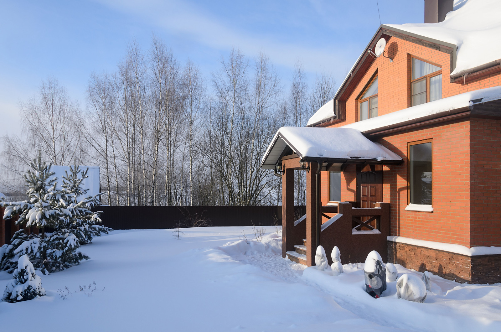 Кухня-столовая в загородном доме, Подмосковье