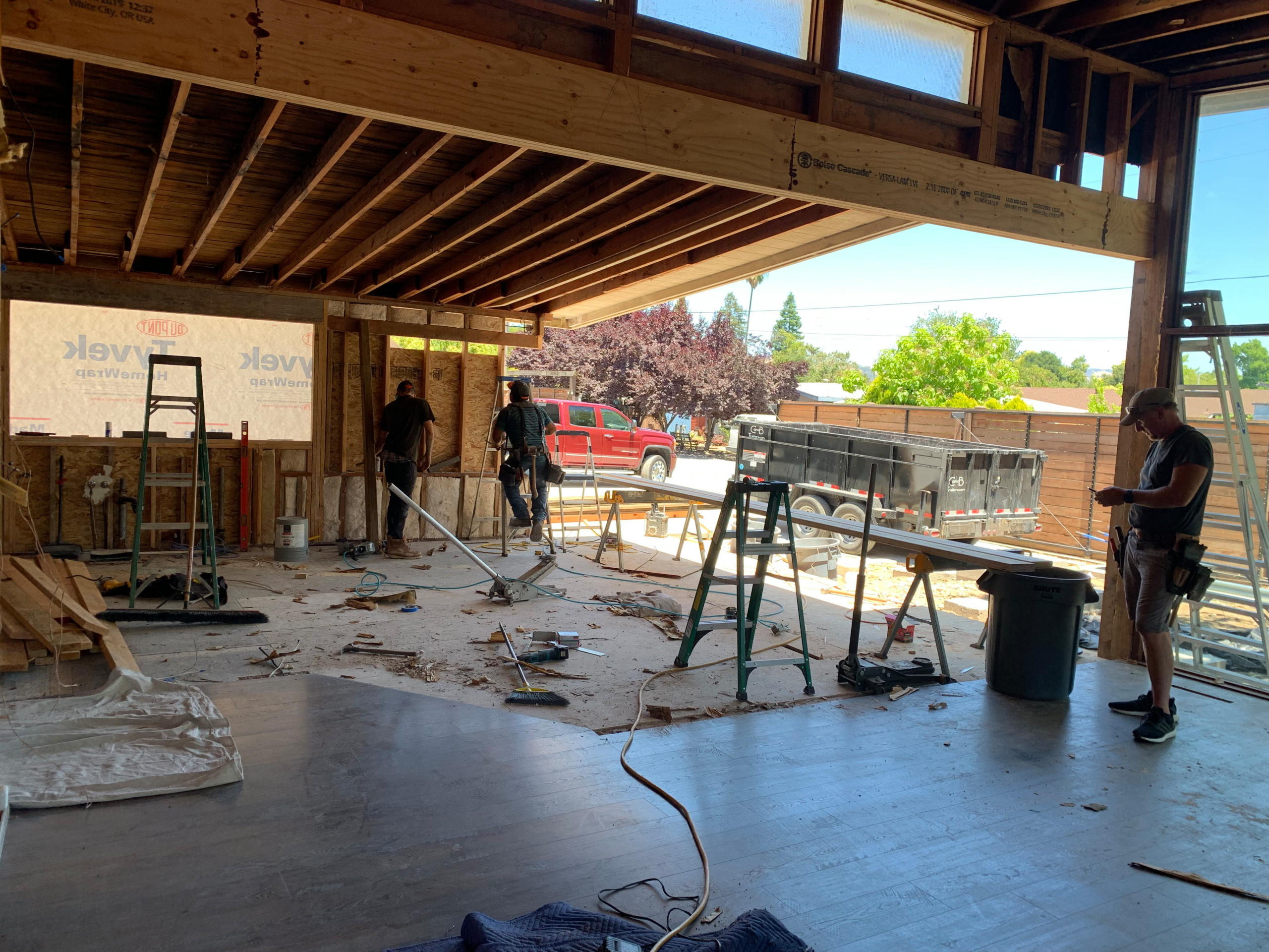 Kitchen and great room in progress