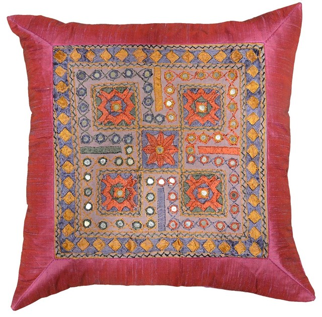 Silk Velvet Pillow Cover in HOT PINK Handmade