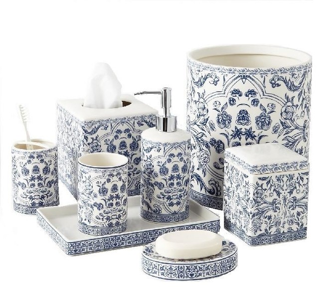 Orsay Luxury Bath Accessories, 8Piece Set Asian Bathroom Accessory Sets by Kasaboo Home