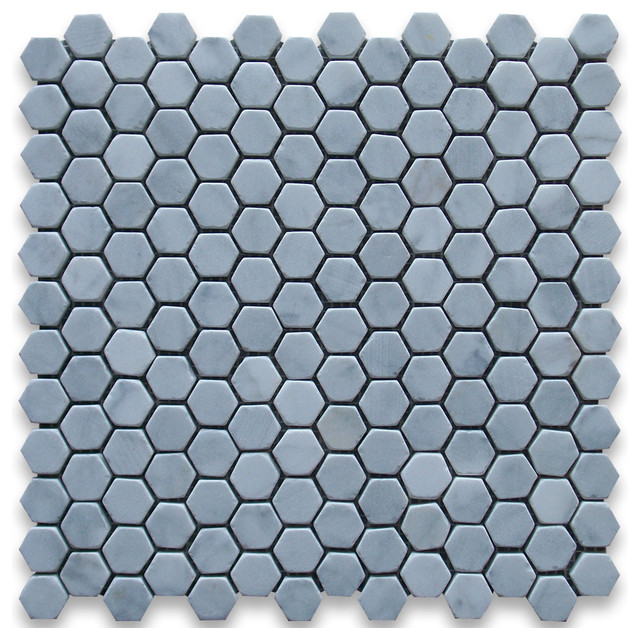 12 X12 Carrara White Hexagon Mosaic Tile Tumbled Chip Size 1 12 X12 Carrara White Hexagon Mosaic Tile Tumbled Chip Size 1