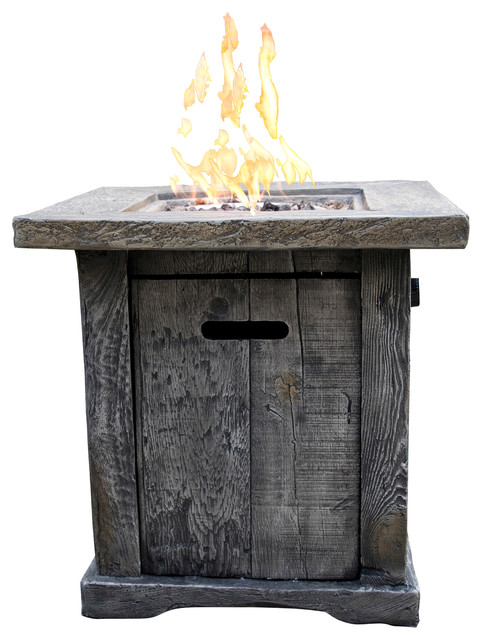 Santiago Wood Look Outdoor Gas Fire Pit Rustic Pits By Santiago Wood Look Outdoor Gas Fire Pit Rustic Pits By Crawford Burke