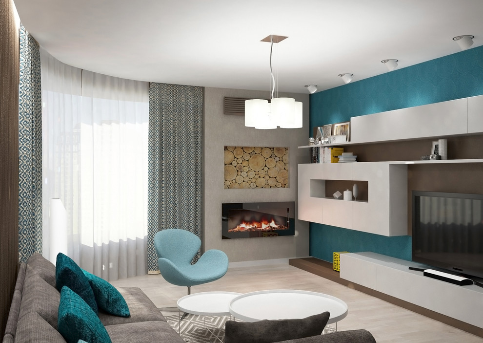 Яркая квартира для молодой пары