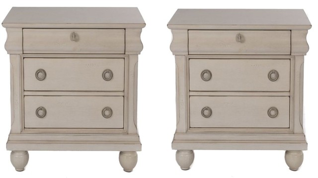 Liberty Furniture Rustic Traditions Night Stand Set Of 2 Traditional Nightstands And Bedside Tables By Massiano