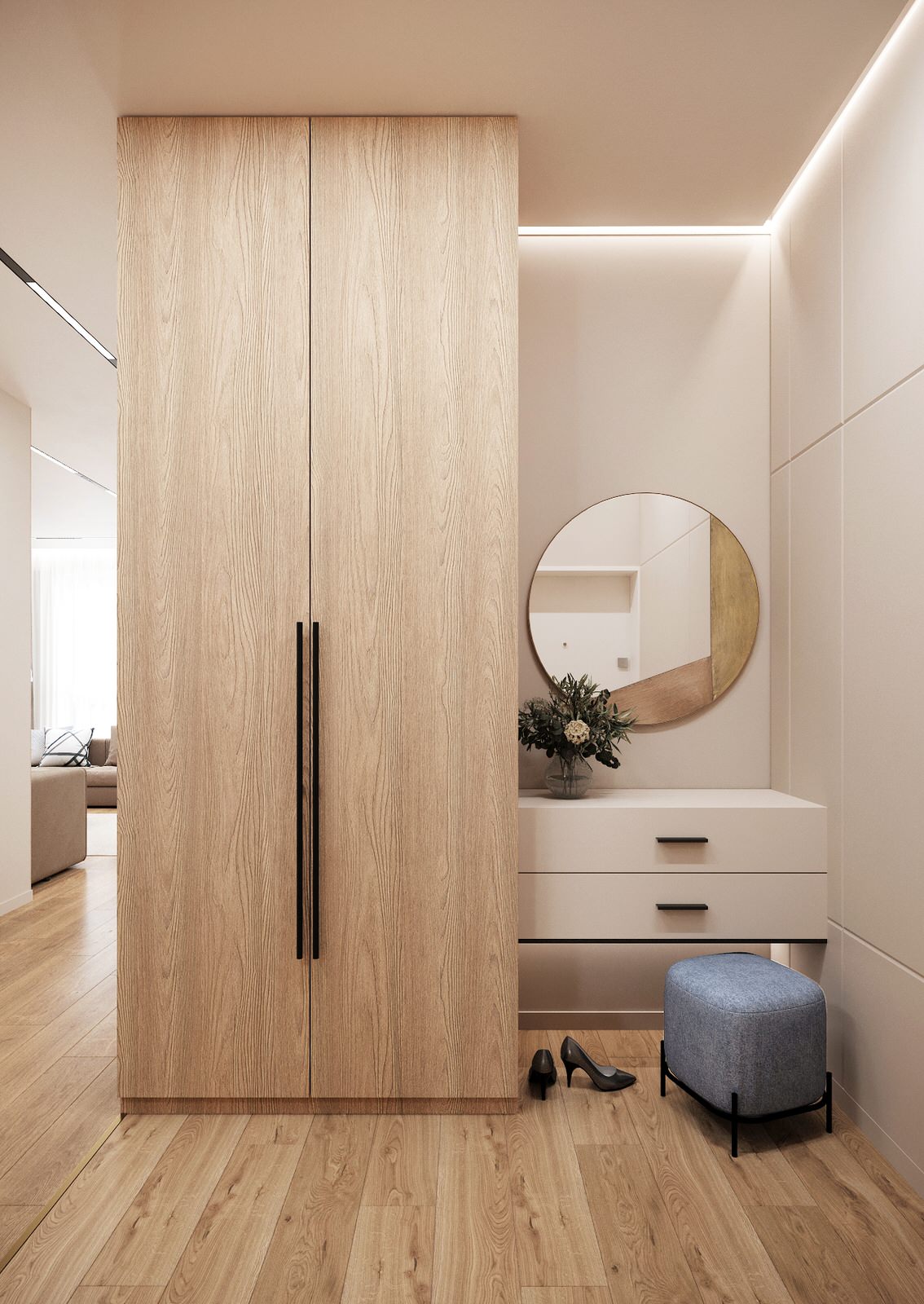 Светлая премиум квартира в современном стиле. Прихожая