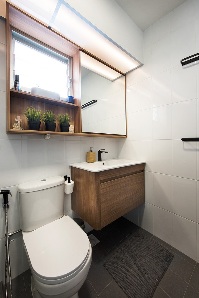 This is an example of a scandinavian bathroom in Singapore.