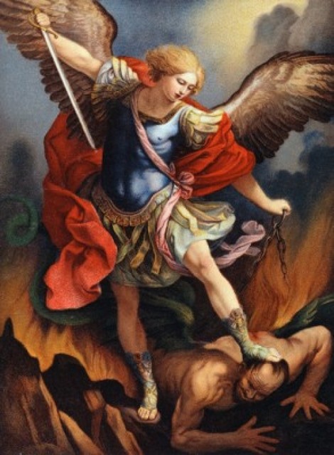 St. Michael Archangel Nostalgia Cards Color Lithograph Print, 18.00 x ...