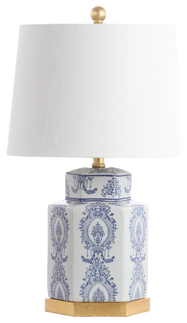 Safavieh Bodin Table Lamp Set of 2, Blue/White