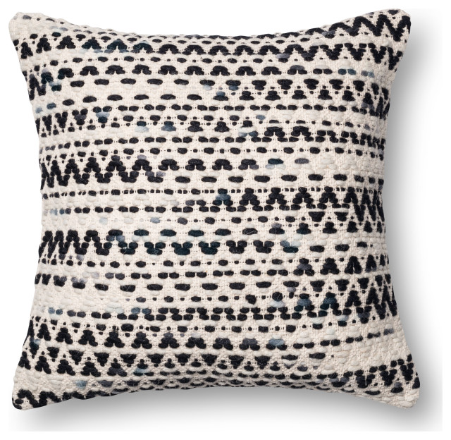 Grey/Multi 22"x22" Decorative Accent Pillow