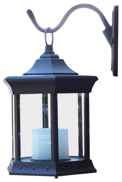 Solar Lantern Sconce Clear Gl Traditional Outdoor Wall Solar Lantern Sconce Clear Gl